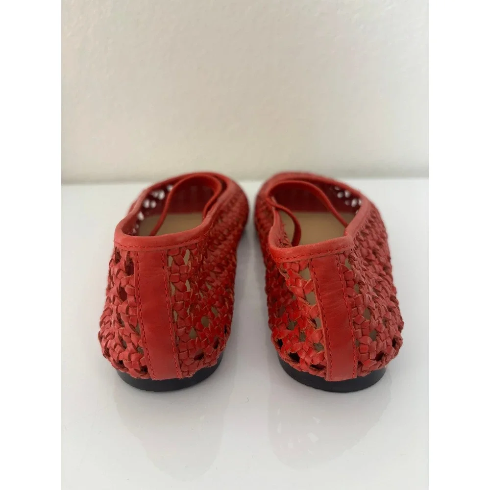 Madewell Greta Ballet Flat Southwestern Clay Woven Leather Mary Jane NQ312 6.5 - Picture 3 of 9